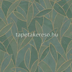   Decoprint Allure vlies, vinyl anyagú zöld, arany színű leveles modern tapéta