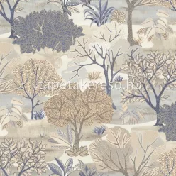   Decoprint Allure vlies, vinyl anyagú szürke, barna, kék színű fás modern tapéta