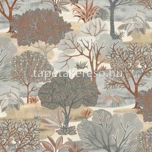 Decoprint Allure vlies, vinyl anyagú kék, barna színű fás modern tapéta