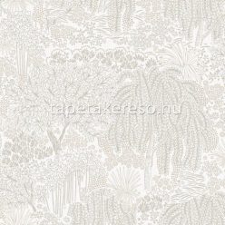   Decoprint Allure vlies, vinyl anyagú törtfehér, arany, ezüst színű fás modern tapéta