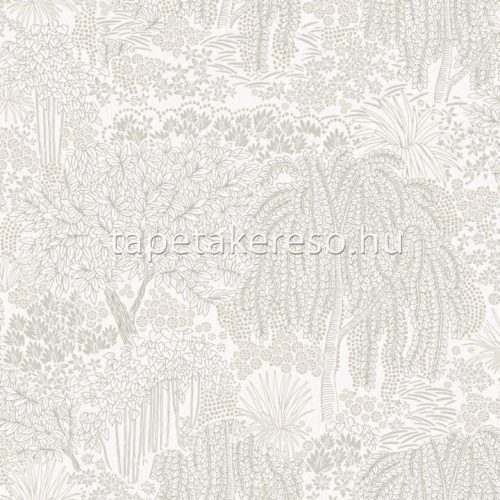 Decoprint Allure vlies, vinyl anyagú törtfehér, arany, ezüst színű fás modern tapéta