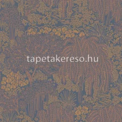   Decoprint Allure vlies, vinyl anyagú kék, bronz színű fás modern tapéta