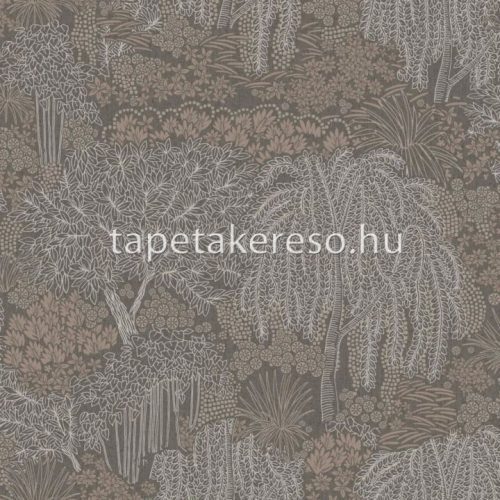 Decoprint Allure vlies, vinyl anyagú szürke, ezüst színű fás modern tapéta