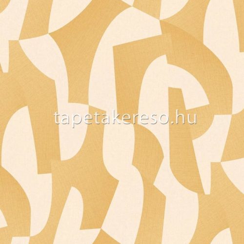 Decoprint Allure vlies, vinyl anyagú törtfehér, sárga színű geometriai modern tapéta