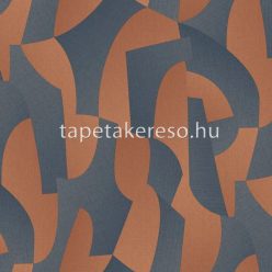   Decoprint Allure vlies, vinyl anyagú kék, terrakotta színű geometriai modern tapéta