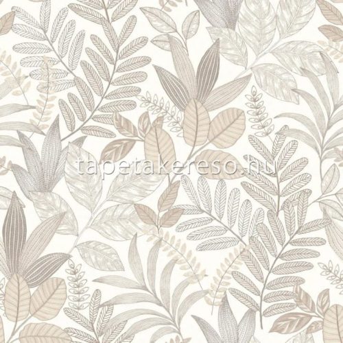 Decoprint Allure vlies, vinyl anyagú barna, szürke színű leveles modern tapéta