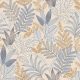 Decoprint Allure vlies, vinyl anyagú beige, barna, kék színű leveles modern tapéta