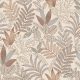 Decoprint Allure vlies, vinyl anyagú beige, szürke, barna, kék színű leveles modern tapéta