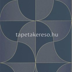   Casadeco ALCHIMIE vlies anyagú kék, arany, gyöngyház színű geometriai modern tapéta
