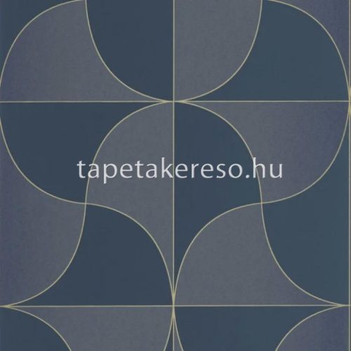 Casadeco ALCHIMIE vlies anyagú kék, arany, gyöngyház színű geometriai modern tapéta