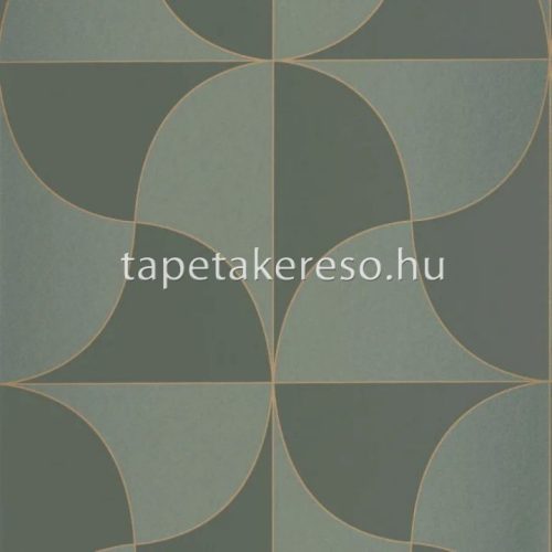 Casadeco ALCHIMIE vlies anyagú zöld, arany, gyöngyház színű geometriai modern tapéta