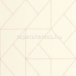   Casadeco ALCHIMIE vlies anyagú törtfehér, narancssárga színű geometriai modern tapéta