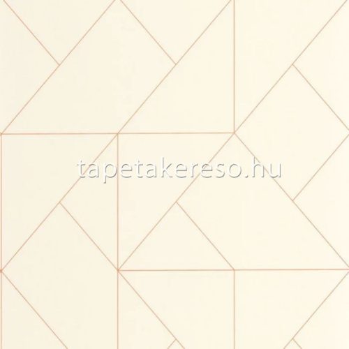 Casadeco ALCHIMIE vlies anyagú törtfehér, narancssárga színű geometriai modern tapéta
