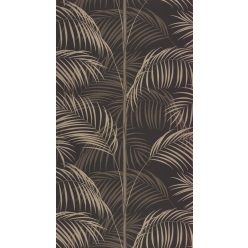   Casadeco Années Folles vlies anyagú, barna, beige, gyöngyház színű, leveles, Modern tapéta