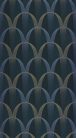 Casadeco Années Folles vlies anyagú, kék, lila, barna, gyöngyház színű, geometriai, art deco, Modern tapéta