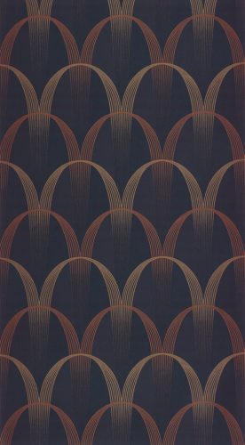 Casadeco Années Folles vlies anyagú, lila, barack, mályva, gyöngyház színű, geometriai, art deco, Modern tapéta