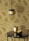 Casadeco Années Folles vlies anyagú, mustársárga, gyöngyház színű, 3d, geometriai, Modern tapéta