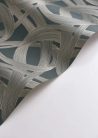 Casadeco Années Folles vlies anyagú, kék, ezüst színű, 3d, geometriai, Modern tapéta