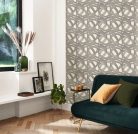 Casadeco Années Folles vlies anyagú, fehér, fekete színű, 3d, geometriai, Modern tapéta