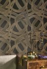 Casadeco Années Folles vlies anyagú, barna, arany  színű, 3d, geometriai, Modern tapéta