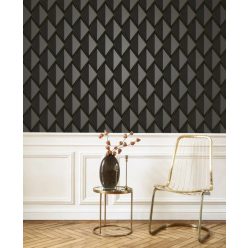   Casadeco Années Folles vlies anyagú, barna, fekete, arany, gyöngyház színű, geometriai, art deco, Modern tapéta