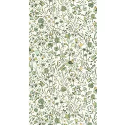   Caselio Art of Botany vlies anyagú, fehér, zöld, barna színű, virágos, Modern tapéta