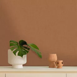   Caselio Art of Botany vlies, vinyl anyagú, barna színű, textilhatású, egyszínű, Modern tapéta