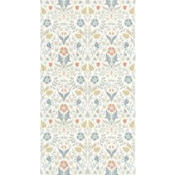   Casadeco Arts & Crafts vlies anyagú fehér, kék, sárga, narancssárga színű virágos romantikus tapéta