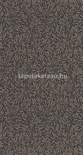 Casadeco Arts & Crafts vlies anyagú fekete, barna színű leveles romantikus tapéta