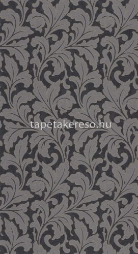 Casadeco Arts & Crafts vlies anyagú fekete, szürke, arany színű indamintás, barokk romantikus tapéta