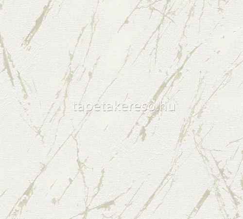 AS Creation Elements 2 habos, vlies anyagú törtfehér, beige, gyöngyház színű márványos modern, industrial tapéta