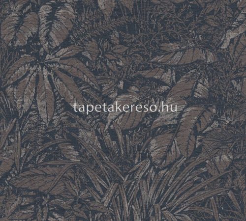 AS Creation Smart Surfaces vlies, vinyl anyagú fekete, barna színű leveles modern, natural tapéta