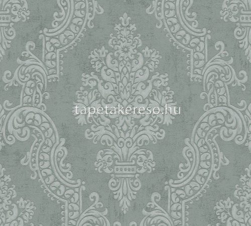AS Creation Pure Elegance vlies, habos anyagú zöld színű barokk modern tapéta