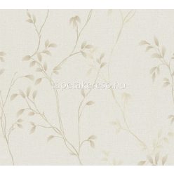   AS Creation Pure Elegance vlies, habos anyagú beige, barna színű indamintás, leveles modern tapéta