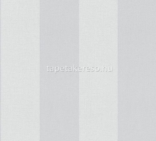 AS Creation Pure Elegance vlies, habos anyagú fehér, szürke színű csíkos, textilhatású modern tapéta