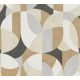 AS Creation French Affair vlies, vinyl anyagú barna, szürke, beige, fekete színű geometriai, textilhatású modern tapéta
