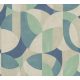 AS Creation French Affair vlies, vinyl anyagú zöld, kék, barna színű geometriai, textilhatású modern tapéta