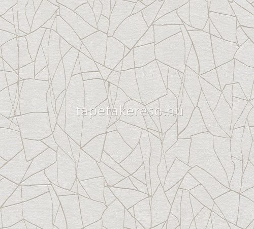 AS Creation French Affair habosított, vlies anyagú szürke, beige színű vonalas, geometriai modern tapéta