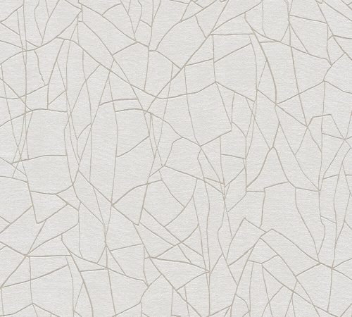 AS Creation French Affair habosított, vlies anyagú szürke, beige színű vonalas, geometriai modern tapéta