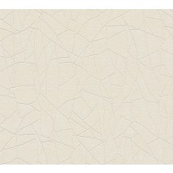   AS Creation French Affair habosított, vlies anyagú beige, gyöngyház színű vonalas, geometriai modern tapéta
