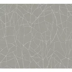   AS Creation French Affair habosított, vlies anyagú szürke, ezüst színű vonalas, geometriai modern tapéta
