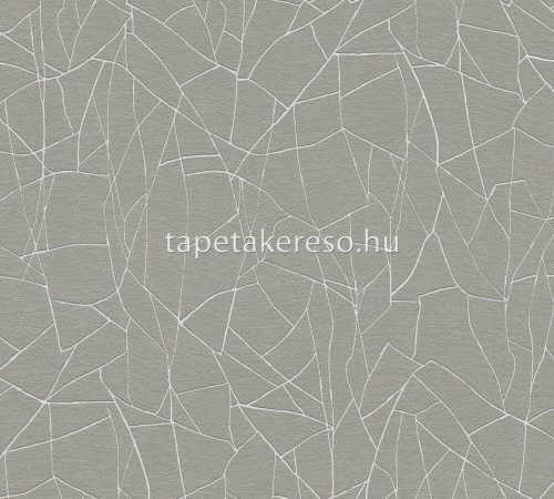 AS Creation French Affair habosított, vlies anyagú szürke, ezüst színű vonalas, geometriai modern tapéta