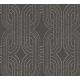 AS Creation French Affair habosított, vlies anyagú barna, ezüst színű geometriai, textilhatású modern tapéta