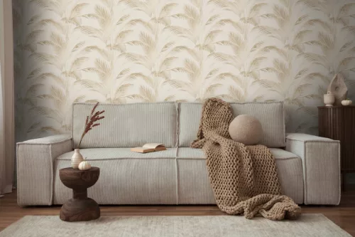 AS Creation Michalsky 6 vlies, vinyl anyagú beige, barna színű leveles Modern tapéta