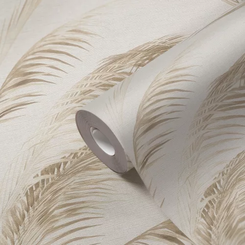 AS Creation Michalsky 6 vlies, vinyl anyagú beige, barna színű leveles Modern tapéta