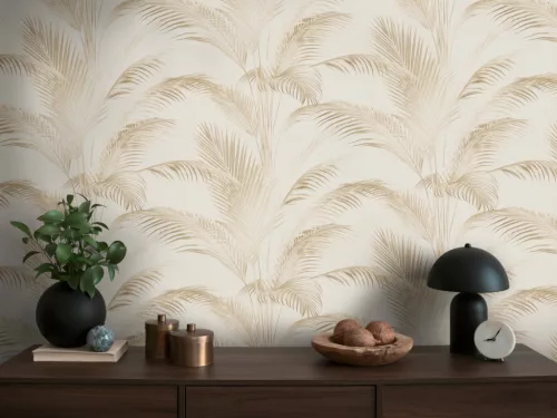 AS Creation Michalsky 6 vlies, vinyl anyagú beige, barna színű leveles Modern tapéta