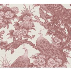   AS Creation Michalsky 6 vlies, vinyl anyagú beige, piros színű madaras, virágos, leveles Modern tapéta