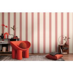   AS Creation Michalsky 6 vlies, vinyl anyagú beige, piros színű csíkos Modern tapéta