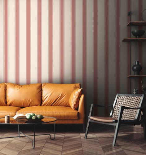 AS Creation Michalsky 6 vlies, vinyl anyagú beige, piros színű csíkos Modern tapéta