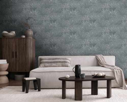 AS Creation Michalsky 6 vlies, vinyl anyagú szürke színű leveles Modern tapéta